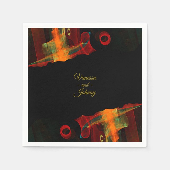 Servilleta De Papel Elegant Classic Modern Trendy Pattern #903 Wedding (Anverso)