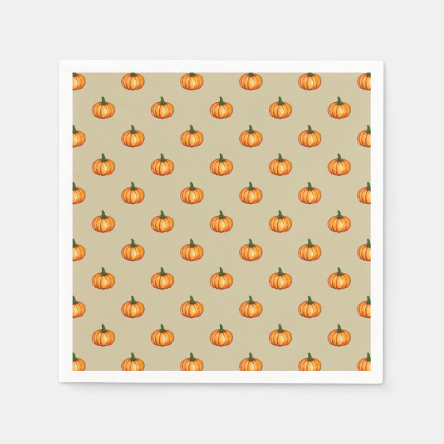 Servilleta De Papel Elegant Classic Pumpkin Patterned (Anverso)