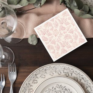 Servilleta De Papel Elegant Coral Reef Wedding Cocktail Napkin