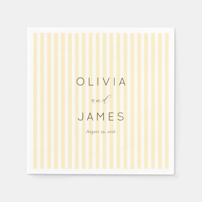 Servilleta De Papel Elegant Cream Stripes (Anverso)