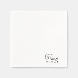 Servilleta De Papel Elegant Custom Monogram Wedding Napkins