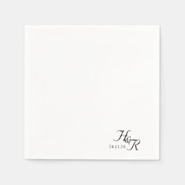 Servilleta De Papel Elegant Custom Monogram Wedding Napkins