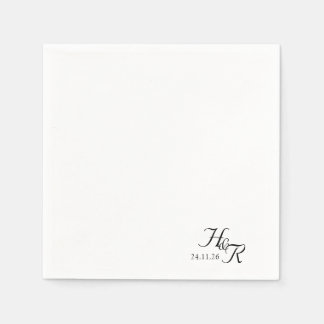 Servilleta De Papel Elegant Custom Monogram Wedding Napkins