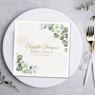 Servilleta De Papel Elegant Eucalyptus Greenery Elegant Bridal Shower