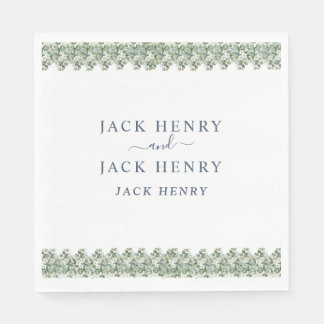 Servilleta De Papel Elegant Eucalyptus Greenery Wedding Napkins