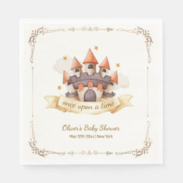 Servilleta De Papel Elegant Fairytale Prince Castle Baby Shower