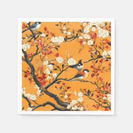 Servilleta De Papel Elegant Fall Chinoiserie Paper Plate