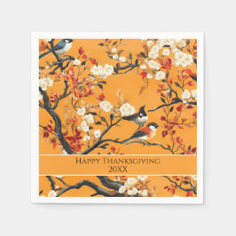 Servilleta De Papel Elegant Fall Chinoiserie Paper Plate