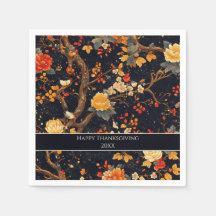Elegant Fall Chinoiserie Paper Plate