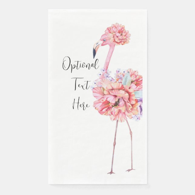Servilleta De Papel Elegant Flamingo Party Napkin (Anverso)