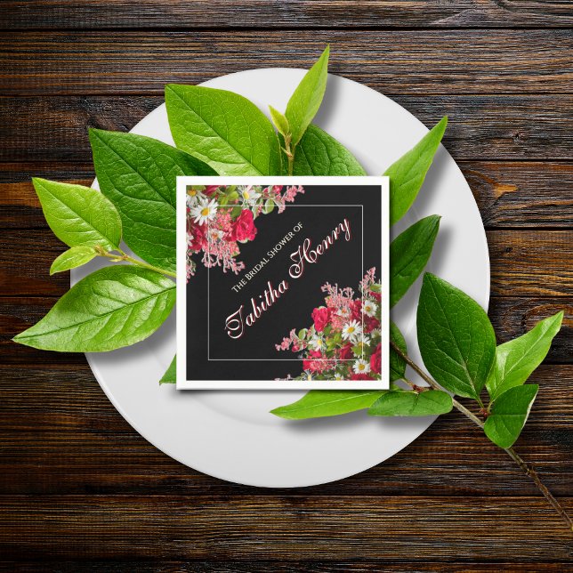 Servilleta De Papel Elegant Floral Black Flower Photo  (Subido por el creador)