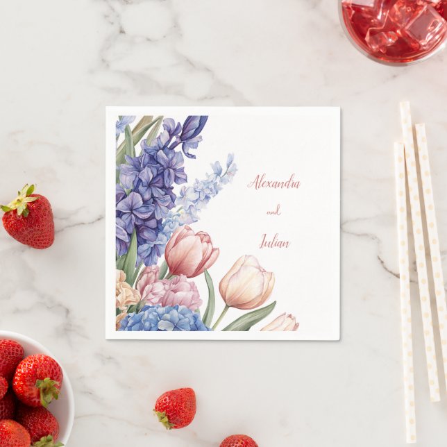 Servilleta De Papel Elegant Floral Table Napkin (In situ)