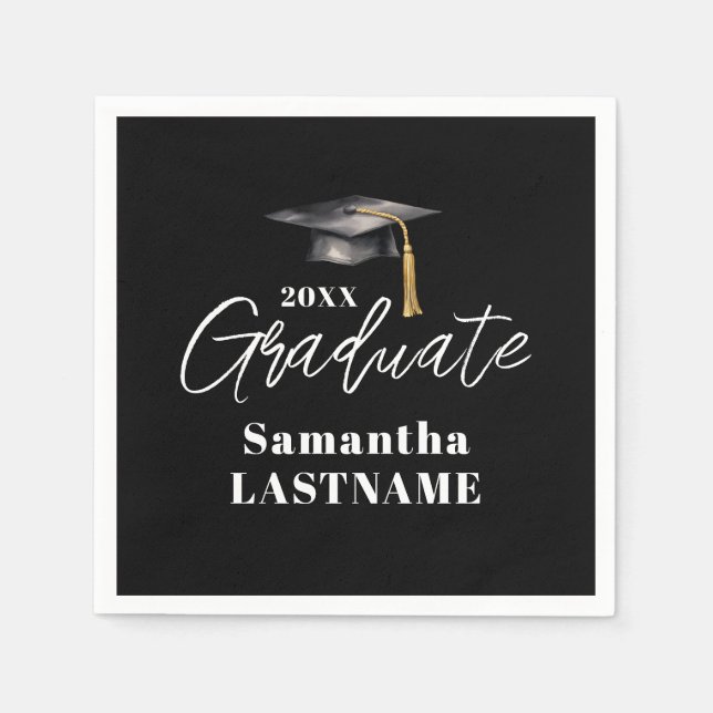 Servilleta De Papel Elegant Graduation Party Any Year Paper Napkin (Anverso)