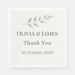 Servilleta De Papel Elegant Greenery Wedding Napkins