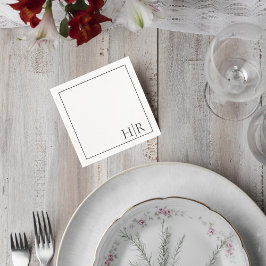 Servilleta De Papel Elegant Initials Wedding Napkins