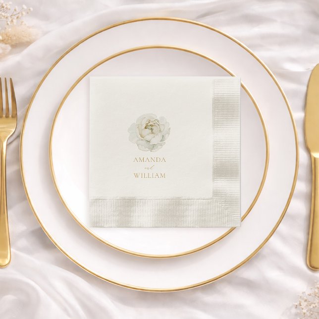 Servilleta De Papel Elegant Ivory Floral Wedding (Subido por el creador)