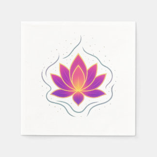 Servilleta De Papel Elegant Lotus Flower Wedding Paper Napkins