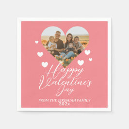 Servilleta De Papel Elegant Love Happy Valentine Day Family Photo