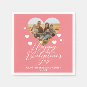 Servilleta De Papel Elegant Love Happy Valentine Day Family Photo