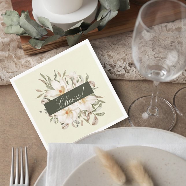 Servilleta De Papel Elegant Magnolia Reception Napkins (Subido por el creador)