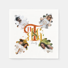 Servilleta De Papel Elegant Manuscript Thanks Autumn Foliage Photos