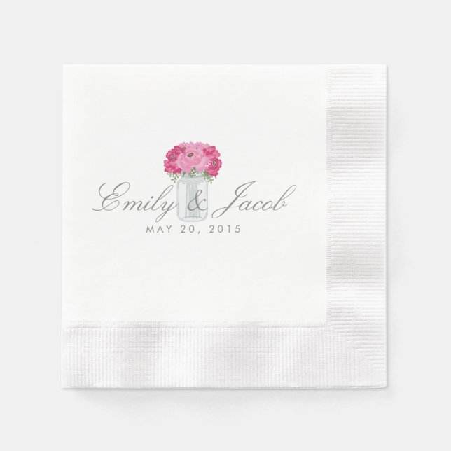 Servilleta De Papel Elegant Mason Jar (Anverso)