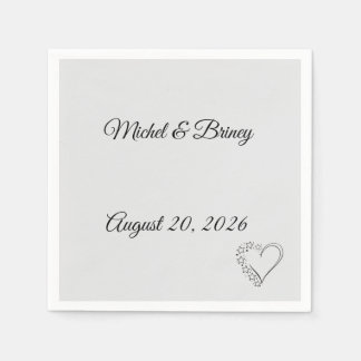 Servilleta De Papel Elegant Minimalist Wedding Napkins
