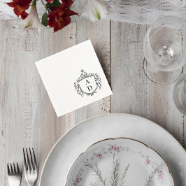 Servilleta De Papel Elegant Monogram Wedding Cocktail Napkins