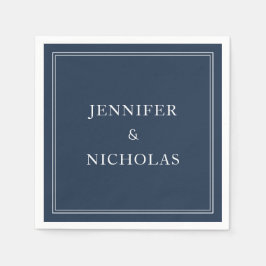 Servilleta De Papel Elegant Navy Blue Wedding