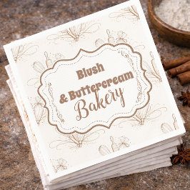 Servilleta De Papel Elegant Pastel Bakery Branding