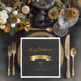 Servilleta De Papel Elegant Personalized Merry Christmas Napkins