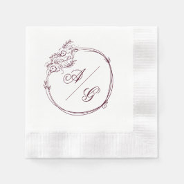 Servilleta De Papel Elegant Personalized Wedding Napkin