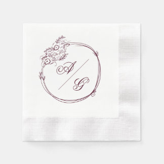Servilleta De Papel Elegant Personalized Wedding Napkin