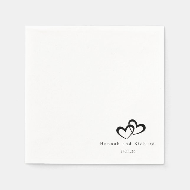 Servilleta De Papel Elegant Personalized Wedding Napkins (Anverso)