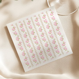 Servilleta De Papel Elegant Pink Floral White