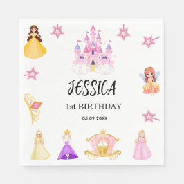 Servilleta De Papel Elegant Princess Birthday Celebration
