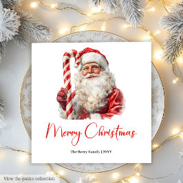 Servilleta De Papel Elegant Santa Claus Minimalist Cozy Christmas Chic