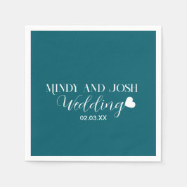 Servilleta De Papel Elegant Script floating heart