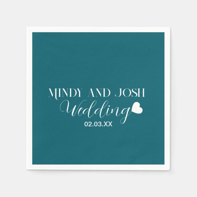 Servilleta De Papel Elegant Script floating heart (Anverso)