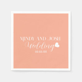 Servilleta De Papel Elegant Script floating heart