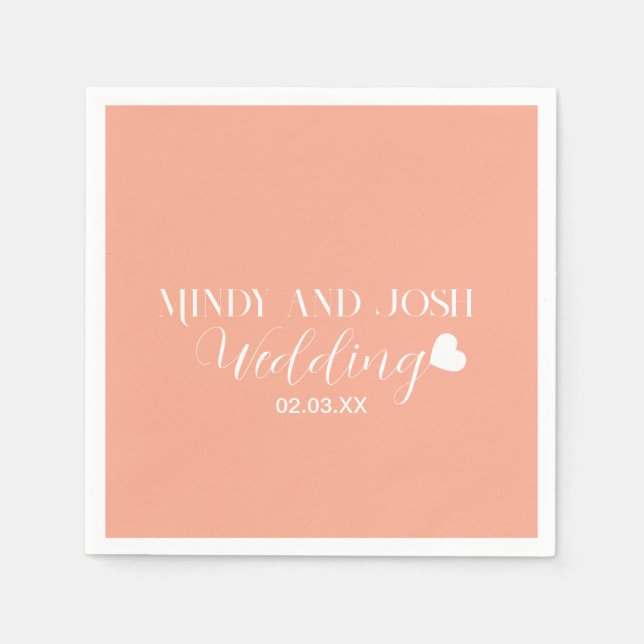 Servilleta De Papel Elegant Script floating heart (Anverso)