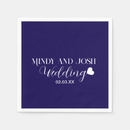 Servilleta De Papel Elegant Script floating heart