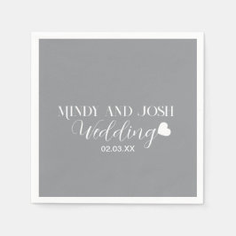 Servilleta De Papel Elegant Script floating heart