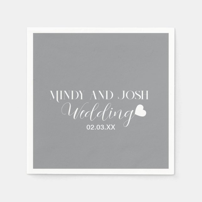 Servilleta De Papel Elegant Script floating heart (Anverso)