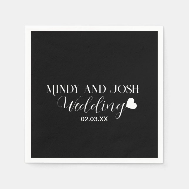 Servilleta De Papel Elegant Script floating heart (Anverso)