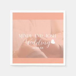 Servilleta De Papel Elegant Script floating heart Photo