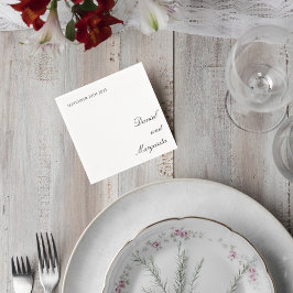 Servilleta De Papel Elegant Script Wedding Cocktail Napkin