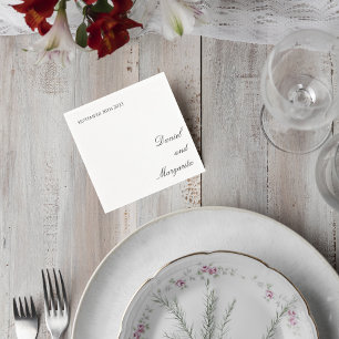 Servilleta De Papel Elegant Script Wedding Cocktail Napkin