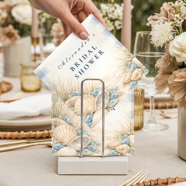Servilleta De Papel Elegant Seaside Shell Bridal Shower (Subido por el creador)