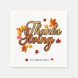 Servilleta De Papel Elegant Thanksgiving foliage autumn fall 